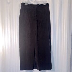 Long Deep Plum Skirt with Front Middle Slit